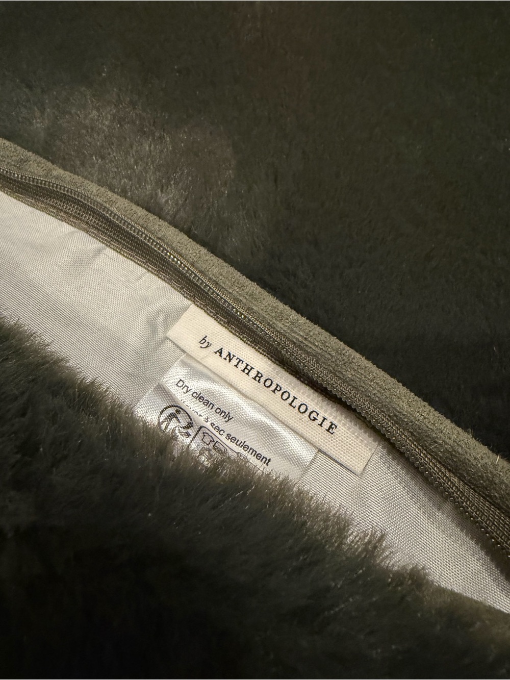 Anthropologie Sophie Faux Fur Pillow Cover